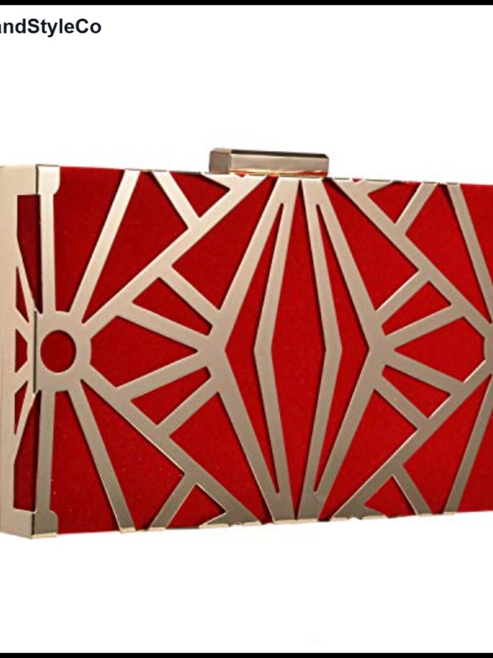 Hollow Metal Velvet Clutch Evening Bag Chain Strap Wedding Party Handbag